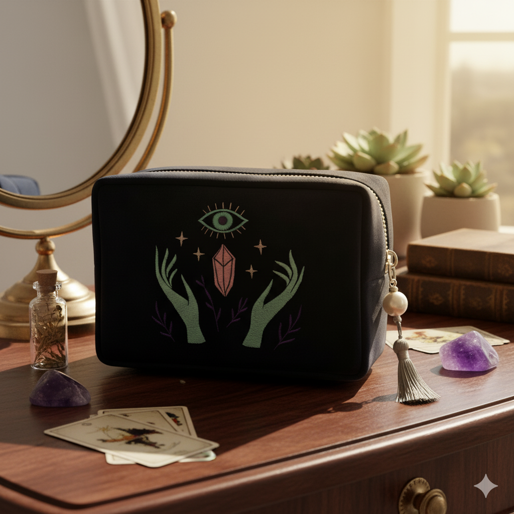 Blue Velvet Pearl Tarot Pouch