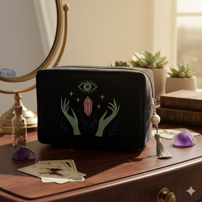 Blue Velvet Pearl Tarot Pouch