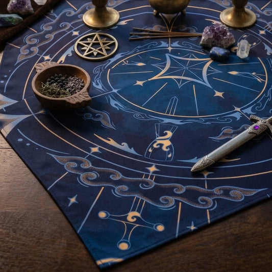 Silk Altar Cloth, Colorful Tarot Cloth, 55 cm, Dreamscapes
