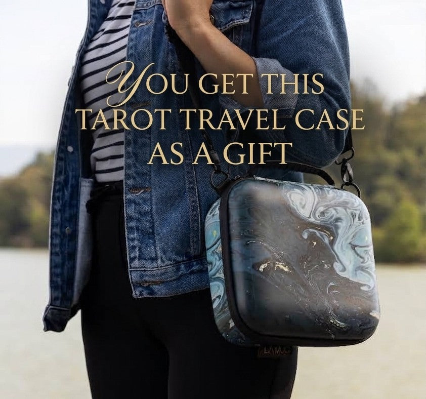 Halloween tarot gift set with tarot deck, altar cloth and tarot bag
