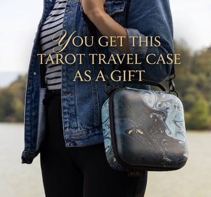 Halloween tarot gift set with tarot deck, altar cloth and tarot bag