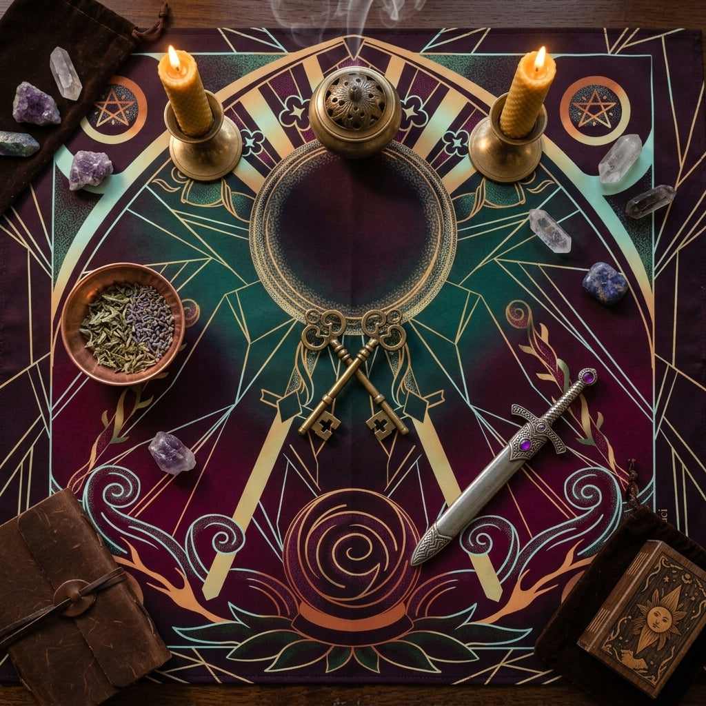 Dark Reflections silk altar cloth, extra photo
