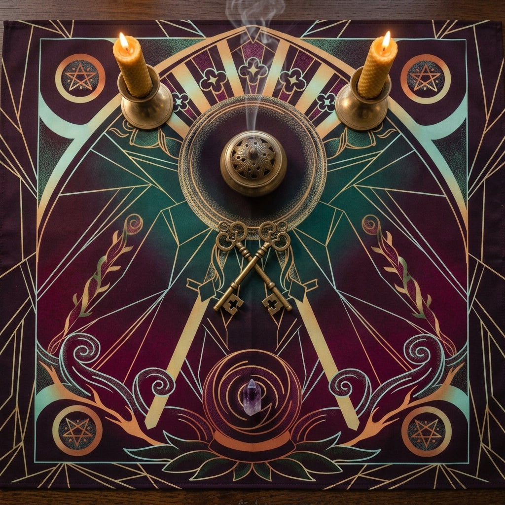 Dark Reflections silk altar cloth, extra photo